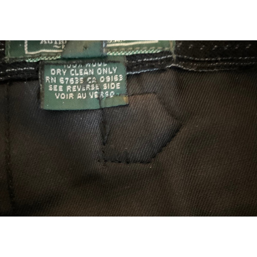 Ralph Lauren Country Womens 10 Wool Pinstripe Trousers black High Rise vintage - Picture 3 of 13